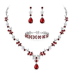 3pcs_Red Silver-Tone