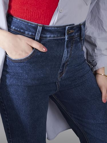 Image of Dolce Crudo Boot Cut High Rise Cropped Jeans for Women