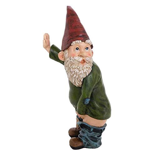 Peeing Garden Gnome, Mood Lab Garden Gnome, Pants Down Gnome Garden Statue, Unique Garden Ornaments Lawn Figurine, Naughty Gift Decorations Outdoor Indoor, Home Decor (1PC)