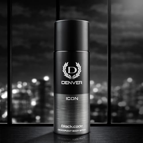 Image of Denver Black.code Icon Deodorant For Men - 150 ML | Long Lasting Deo Spray
