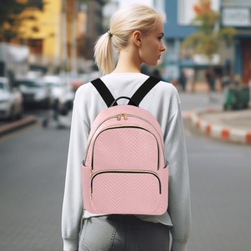 Image of ALAZA Rose Pink Small Backpack Purse for Women Travel Bag Fashion Daypack Back Pack Shoulder Bag