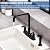 Kitchen Faucet with Sprayer, Black Kitchen Faucet, Matte Black Kitchen Sink Faucet, Stainless Steel Kitchen Sink Faucet with Side Sprayer, 3 or 4 Hole RV Utility Laundry Kitchen Faucets KMF028B