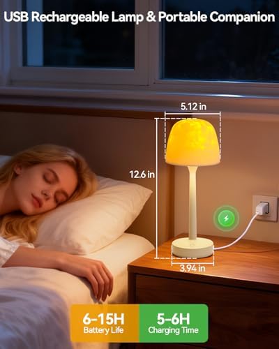 2 in 1 Waterproof Shower Lamp & Ambient Lighting Cordless Lamp & Rechargeable Table Lamp-Shower Lights for Inside Shower Bathroom Lamp & Ocean Wave Projector Light Wireless lamp Mood Lamp Water Proof - 4