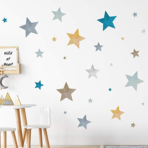 tjapalo® 160St. Große Sterne Aufkleber Wandtattoo Babyzimmer Sterne...