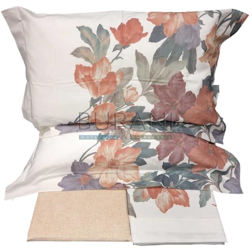 Gabel Lenzuolo flanella cotone d'inverno dIVINE ARIA matrimoniale (sopra lenzuolo 240x285 +lenzuolo inferiore con angolo 175x200+ 2 federe)