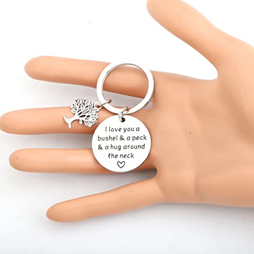 I Love You a Bushel and a Peck Keychain Gift for Mom Grandma (keychainS)4