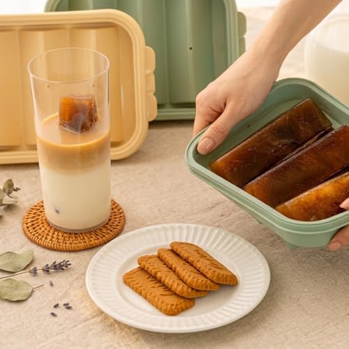 Hieleras carrotez grandes para cubos de hielo - 2 pack (3 piezas), menta miniatura 6