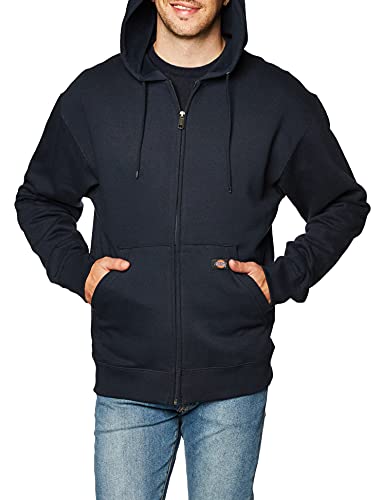 Dickies Men's Full Zip Hoodie Fleece Jacket, Dark Navy, M UK - Image 2