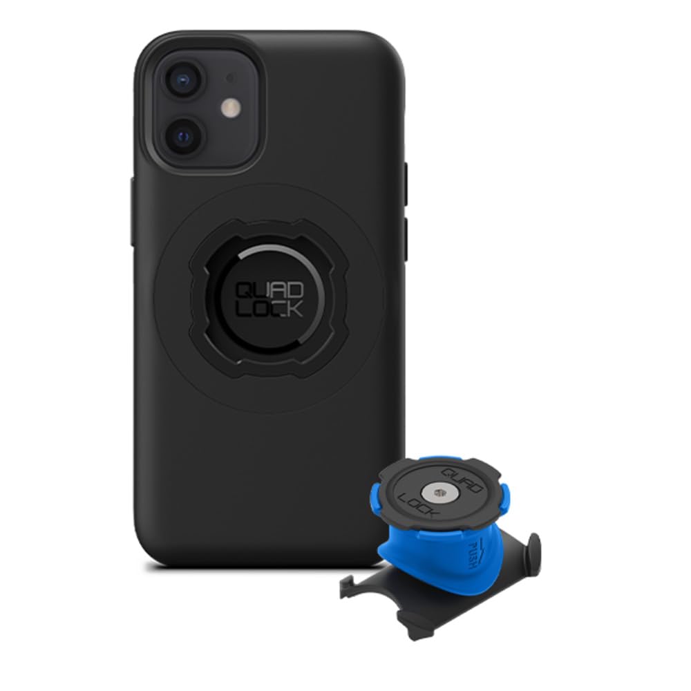 Quad Lock Stem/Handlebar Bike Phone Holder Kit with MAG Phone Case for iPhone 12 Mini