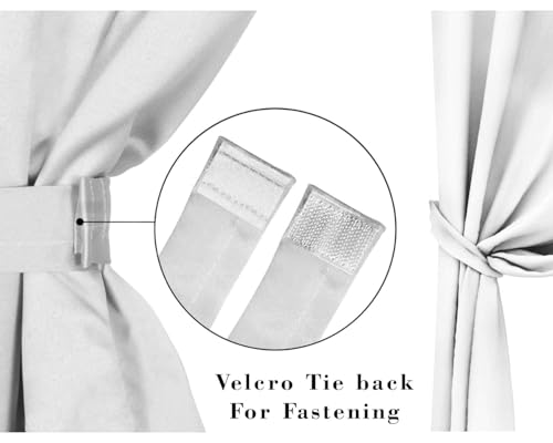 Image of Ultimate Trends Ombre Blackout Curtains for Bedroom Room Darkening Curtains for Living Room,Energy Saving,Thermal Insulated Grommet Window Drapes, Navi Blue and Greyish White, 6 FEET,2 Panels