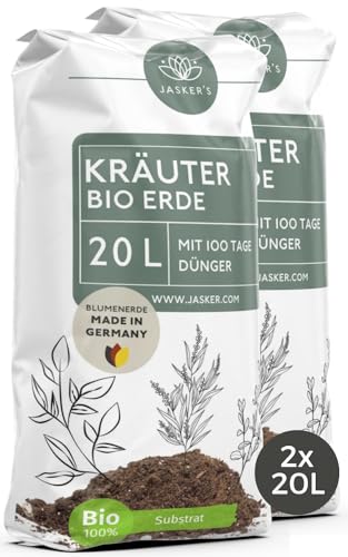 Kräutererde Bio 40 L | Lockere Erde für Kräuterpflanzen Mit...