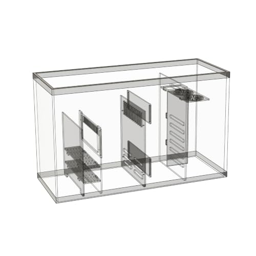 Image of Adjustable Sump Baffle Kit - Refugium Kit for 55 Gallon Tank - Reef Aquarium - Saltwater Aquarium Filter System- Protein Skimmer Sump (55 gal. Tank)