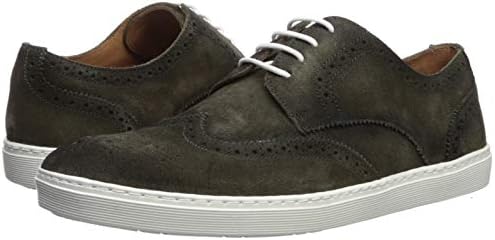 Driver Club USA Mens Leather Made in Brazil Princeton Wingtip Laceup Sneaker, Olive Suede, 9.5 | Image 6