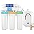 SpiroPure SP-RO100-GD 5-Stage RO Reverse Osmosis Water Filter System with Brushed Gold/Bronze/Brass Air Gap Faucet, 75 GPD, Under Sink RO Drinking Water Filtration System