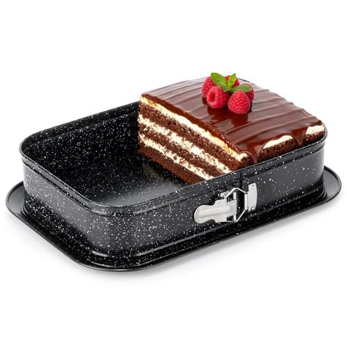 Vilde Moule à cake rectangulaire en acier au carbone avec revêtement anti-adhésif en granit - Moule à pain pour four