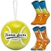 Produktbild Rainbow Socks  Tennissocken In Einem Ball  Für Sportfans, Lustiges Geschenk Für Tennisfans, Ein Gadget Für Tennisspieler Und -Spielerinnen - 2 Paar - Größe 40-46