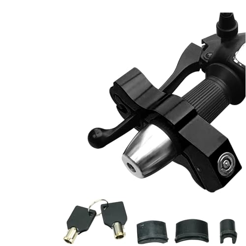 Serratura a Leva del Freno del Manubrio, Universale CNC in Lega di Alluminio Blocco Leva Freno Serratur con 2 Chiavi per Scooter Ciclomotore ATV (nero)