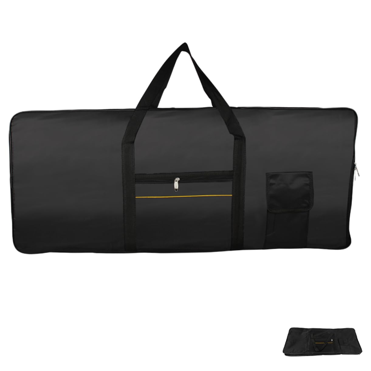 ibasenice Borsa per Tastiera 61 Tasti Oxford Nero, Tracolla Regolabile, Custodia Versatile per Uso come Borsa o Zaino Elegante