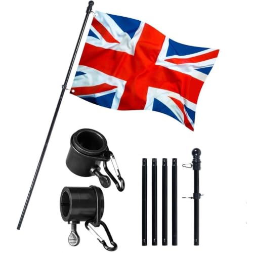 Mástil resistente para bandera con base estable de jardín 2