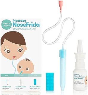 Frida Baby Aspirator do nosa Frida Snotsucker z 10 dodatkowymi filtrami higienicznymi i całkowicie naturalnym aerozolem do nosa