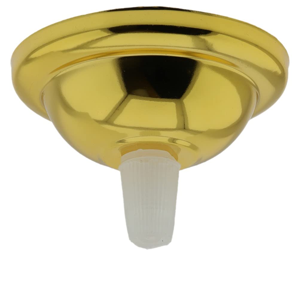 Art Deco Emporium Small (67mm) Period Styled Nylon Ceiling Rose with a Nylon Cord Grip in Brass Finish