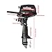 Outboard Motor, 4-Stroke 6.5HP Outboard Motor Marine Boat Engine with Water Cooling CDI 123CC Tiller Control 12L Fuel Tank for Fishing Aquaculture Outdoor Adventure Boat