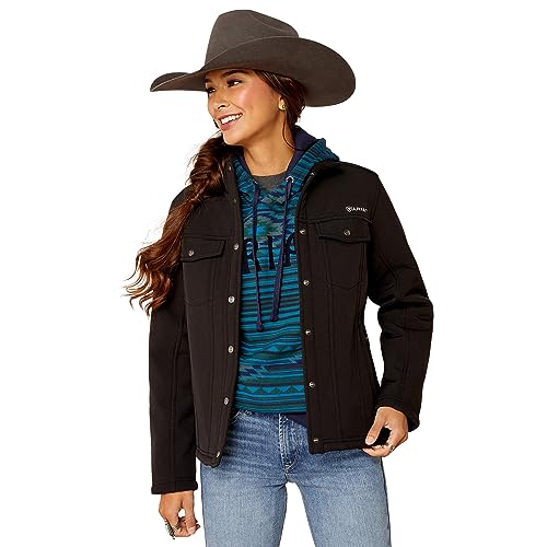 ARIAT Women's Berber Back Softshell Jacket - Black, XX-Large