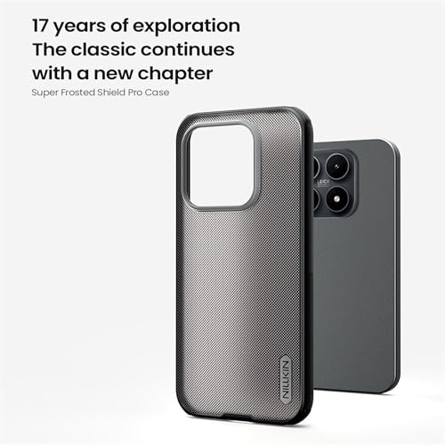 Image of Nillkin Case for Xiaomi Mi 17 (6.3 inch Inch) Super Frosted Shield Pro Hard Back Soft Border (PC + TPU) Shock Absorb Cover Raised Bezel Camera Protect Transparent Black Color