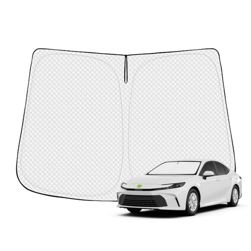 Image of Canvcle Windshield Sun Shade for 2025 2026 Toyota Camry Accessories Thicken 6-Layer Front Window Sunshade Cover Sun Visor Protector Foldable Block UV Rays Keep Vehicle Cool