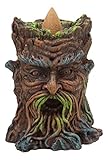 Ebros Gift Magical Forest Mystic Cernunnos Greenman Ent Backflow Incense Cone Burner Statue 3.25' H Aromatherapy Scent Accessory Holder As Celtic Wiccan Horned God Home Decor Tree Spirit Sculpture