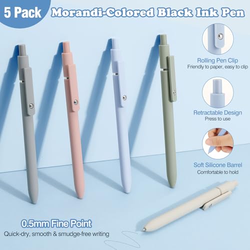 Image of MoKo Pencil Case with Supplies, 60Pcs Aesthetic School Set, Blue | Includes highlighters, gel and ballpoint pens, mechanical pencils, refills, sticky notes, correction tapes and rulers.