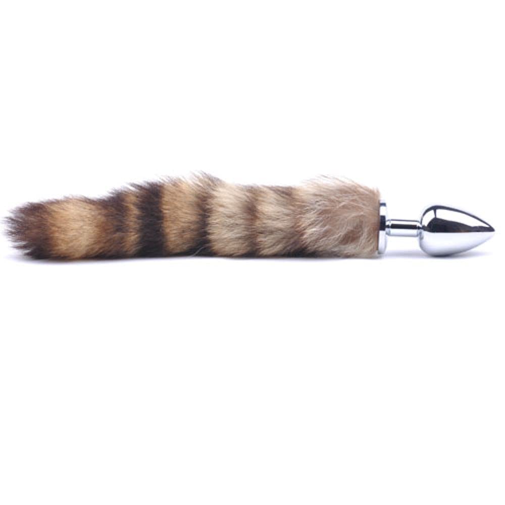 BeHorny Tail Butt Plug Furry Fox, Cat Tail Anal Plug, Large, Mixed