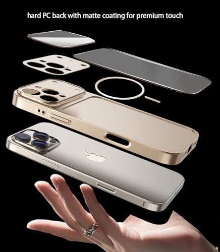 Image of Magnetic for iPhone 17 Pro Max Phone Case, [Compatible with MagSafe], Screen Protector X1, [Military Grade Drop Protection],Matte Finish,Slim,Shockproof,Protective (Blue, 17 PRO max)