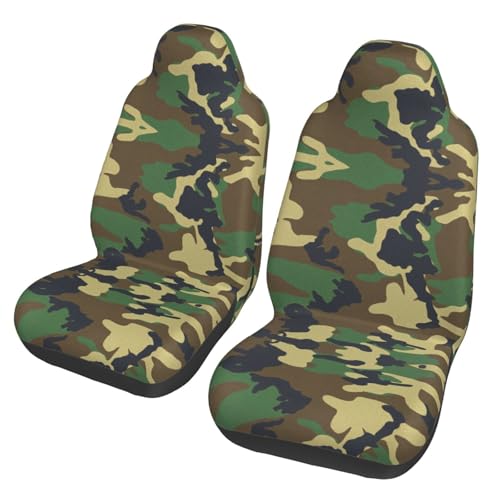 Housses de siège auto universelles camouflage militaire vert pour banquette intérieure de voiture