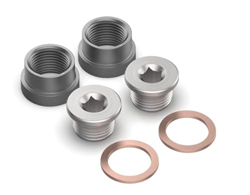 O2 Oxygen Sensor Fitting Plug and Bung Kits with Copper Washer M18x1.5 - Universal Fit (2 Pack - M18x1.5)