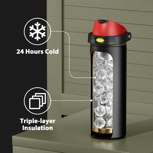 Image of Meoky 24 oz Insulated Stainless Steel Water Bottle for Sports