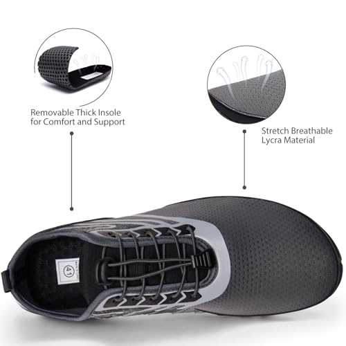 Image of WateLves Water Shoes Mens Womens Barefoot Beach Swim Shoes Quick-Dry Aqua Socks Pool Shoes for Surf Yoga Water Aerobics