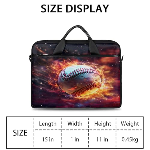 Bolso para portátil de 15 pulgadas Fire Baseball miniatura 2