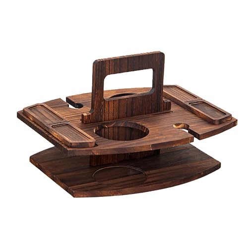 Wood Beach Camping Table Rack Multifunctional Folding Table Portable Wine Tray Rack Camping Supply Food Rack