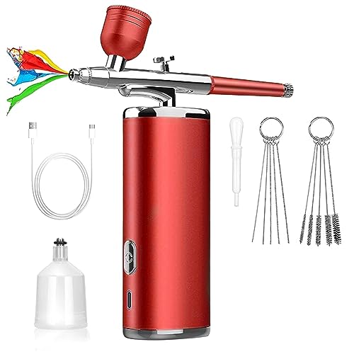 Fuhjythy 500396 Airbrush-Spritzpistole mit Kompressor