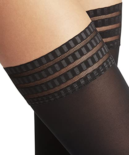 FALKE Women's Pure Matt 50 Denier Semi Opaque Thigh Highs, Black (Black 3009), L 5