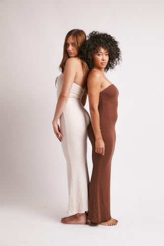 Almere Women Body Shaping Basic Strapless Stretch Double Lined Maxi Dress3