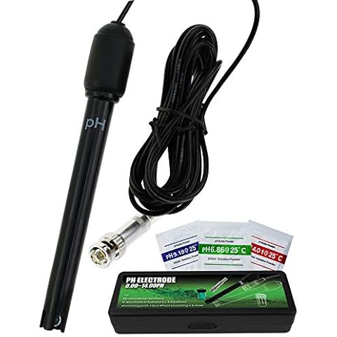 DANOPLUS Largo Cuerpo pH Electrodo con BNC Enchufe Sonda 300cm Cable Cover