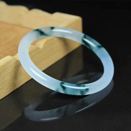 URED Women Jade Bangle Bracelets Natural Green Jade Bracelet Chinese Feng Shui Bracelet With Good Luck And Wealth Bangle with Box2