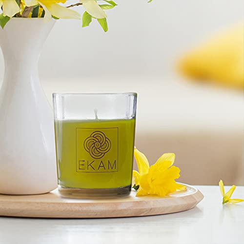 Image of EKAM Lime Mandarin Scented Votive Candle - 40 Grams Each - 10 Hours Burn Time - Ideal for Diwali, Home Decor & Gifting