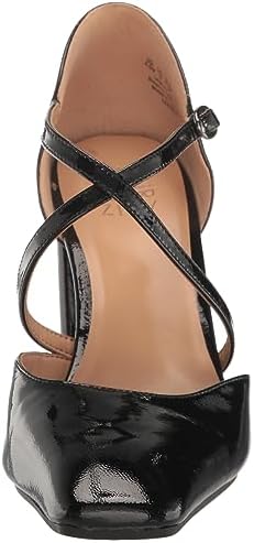 Naturalizer Womens Leesha Strappy Closed Toe Block Heel Pump Black Patent Leather 7.5 M | Image 1
