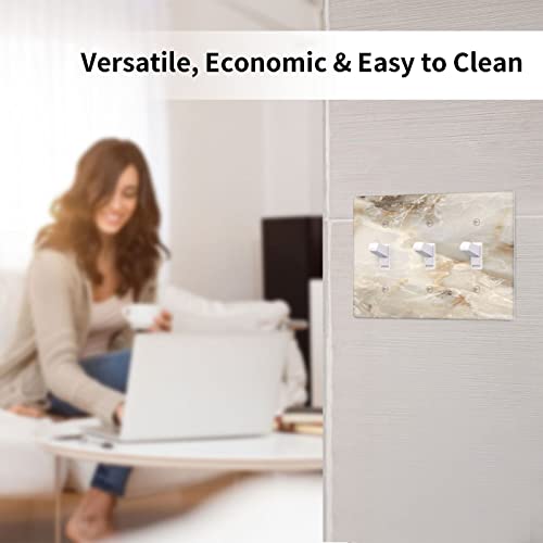 Placa para interruptor beige de material irrompible tamaño estándar 5