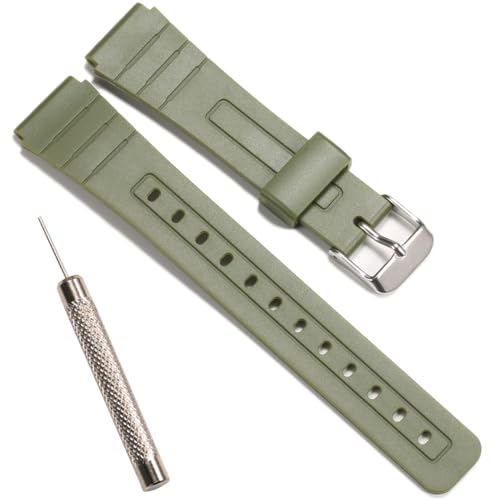 Correa de resina para Casio F-91W idónea para deporte y trabajo diario de oficina
