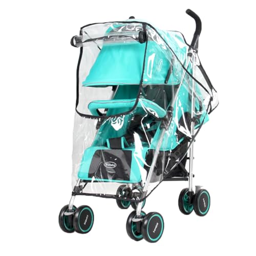 GHEART Protector de Lluvia para Silla de Paseo,Protector de Lluvia para Silla,Protector Lluvia Universal Silla de Paseo,Cubierta Lluvia Cochecito Bebé Carrito,con Ventanas de Ventilación,Transparente