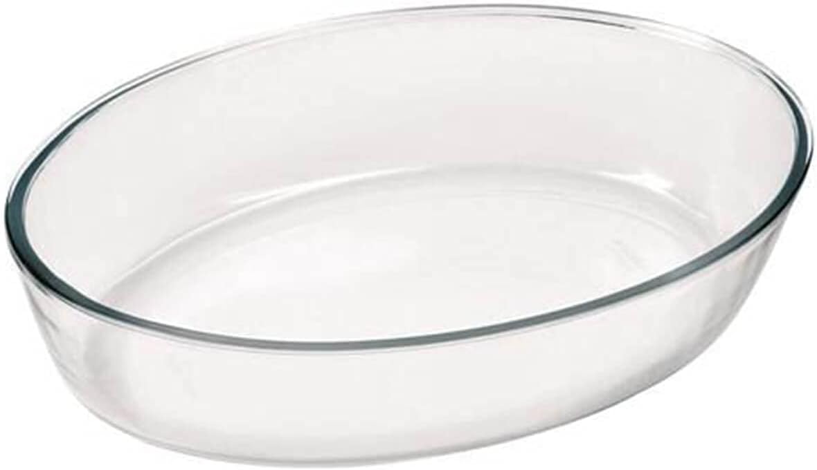 Marinex Glass Oval Oven Trays, 3.2 litres, Glass Home
